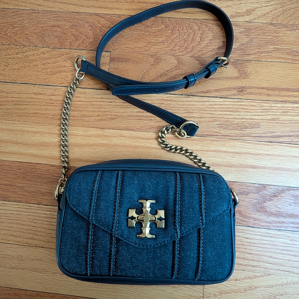 Tory Burch Kira Denim Mini Camera Bag